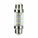 2X White 36mm 6SMD Festoon LED Interior Dome Map License Light Bulb