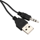 USB 2.0 to Mini A Male 3.5mm Jack Plug Audio Data Cable 45cm 2 Pcs Z8S1