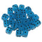 Blue Acrylic D6 Noctilucence Dices 6-Sided Point Spot Game Dice 25pcs/Pack Glow