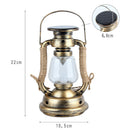 Solar LED Hanging Light Retro Metal Candle Lantern Outdoor Garden Decor Lamp