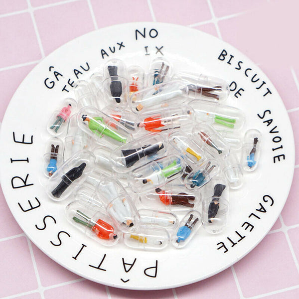 10Pcs/Lot Transparent Capsule Shell Plastic Pill Container Pill Cases Bottl W1K2