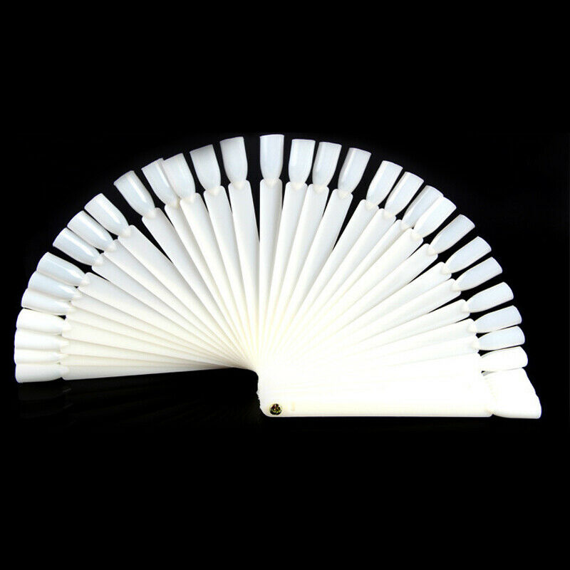 50pcs Nail Art Polish Gel Design Display Palette Color Chart Ring Handle Hot