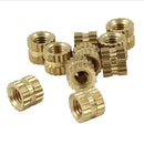 M3x3x4mm Brass Knurled Threaded Round Insert Embedded Nuts X2K2