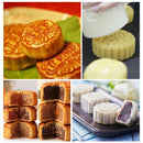 4 Stamps Flower Mooncake Moon Cake Diy Round Mold Baking Craft Tool Set ME