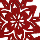4Pcs Christmas Snowflake Shaped Cup Mat Coaster Anti-Skid Placemat Xmas Decor OZ