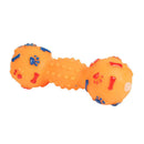 Colorful Dotted Dumbbell Shaped Squeeze Squeaky Faux Bone Pet Dog Toys