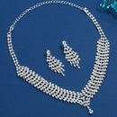 Wedding Jewelry Rhinestone Tassel Bridal Jewelry Set Water Wave Chain Neckl