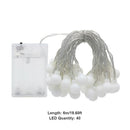 6m 40 LED Ball String Lights Battery Powered Wedding Garland Fairy Lamp A