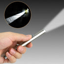 Rechargeable Pocket Flashlight Stainless Steel LED Torch Light Mini Pen USB
