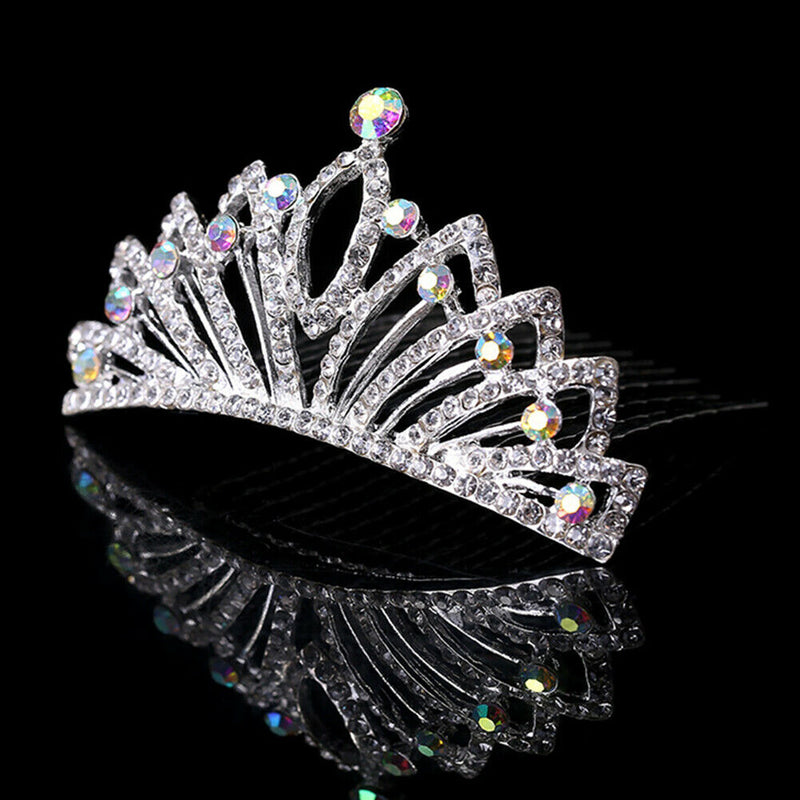 Baby Girl Princess Crown Headband Crystal Headdress Tiara Wedding Headwear A