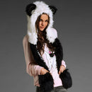 Hat Scarf Fluffy Plush Cap Ear Hood Shawl Glove Unisex