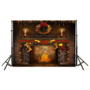 Christmas Photographic Art Cloth Backdrop Wall Studio Prop Family Decor (A)