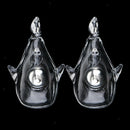 2pcs Mini Clear Shark Glass Vial Pendant
