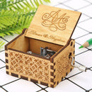 Retro Wood Hand Cranked Music Box Child Xmas Gift Household Decor Ornament