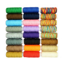 24 Spools Mixed Colors 100% Polyester Sewing Quilting Thread Set All Purpose