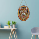 5D DIY Special Shape Diamond Painting Wolf Leather Mural Wall Decoration