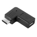 90 Degree Micro USB Socket To Type C Plug Right Angle Plug USB Adapter Right