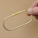 Keychain With Lock D Key Chain Ins Golden Camping Carabiner Survival Campin S2Z3