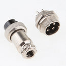 1set GX16 4Pin Male & Female Circular Aviation Socket Plug Wire Panel Connector