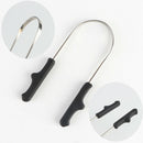 Tongue cleaner scraper dental care oral hygiene care mouth-white^stainless steTO