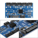 SATA Expansion Card 1 to 5 Port SATA3.0 Motherboard 6Gbps Riser Card HUB A