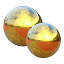 2-Pack 304 Stainless Steel Gazing Ball, Hollow Seamless Mirror Ball Sphere for
