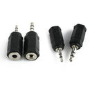 2pcs 2.5mm to 3.5mm Stereo Earphone Audio Adapter Connector for Cable
