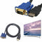 New HDTV 1.8M HDMI Male to VGA adapter Cable connector cable for PC TV Black 1Pc