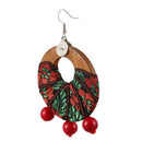 Ethnic Style Jewelry Earrings Retro Handmade Fabric Earrings Exaggerated Wo