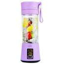 380ml Portable Juicer USB Rechargeable Blender Mixer Juice Machine (Purple) A