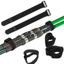 20pcs Fishing Rod Tie Holder Strap Suspenders Fastener Loop Belts (Black)