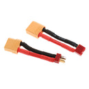 2 Piece Adapter Cable XT90 Socket On T-Plug Connector Accessory Set