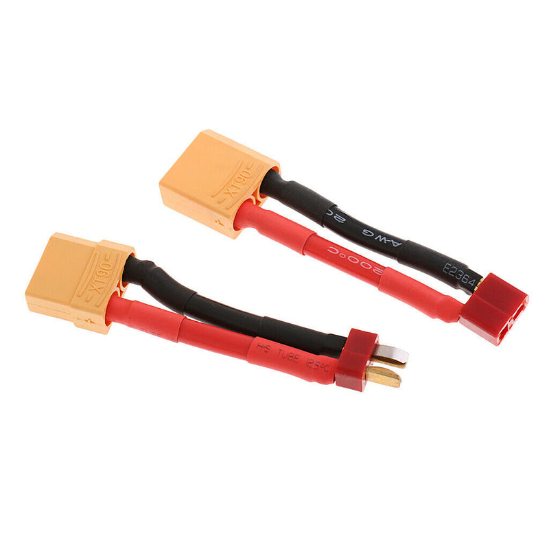 2 Piece Adapter Cable XT90 Socket On T-Plug Connector Accessory Set