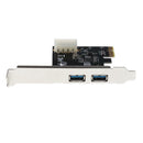 Super Speed PCI-E to USB 3.0 2 Ports Expansion Card 4 Pin Power Connector