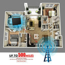 500 Mile Indoor Antenna UHF/VHF/1080p 4K ATSC HD HDTV Indoor Digital TV Antenna
