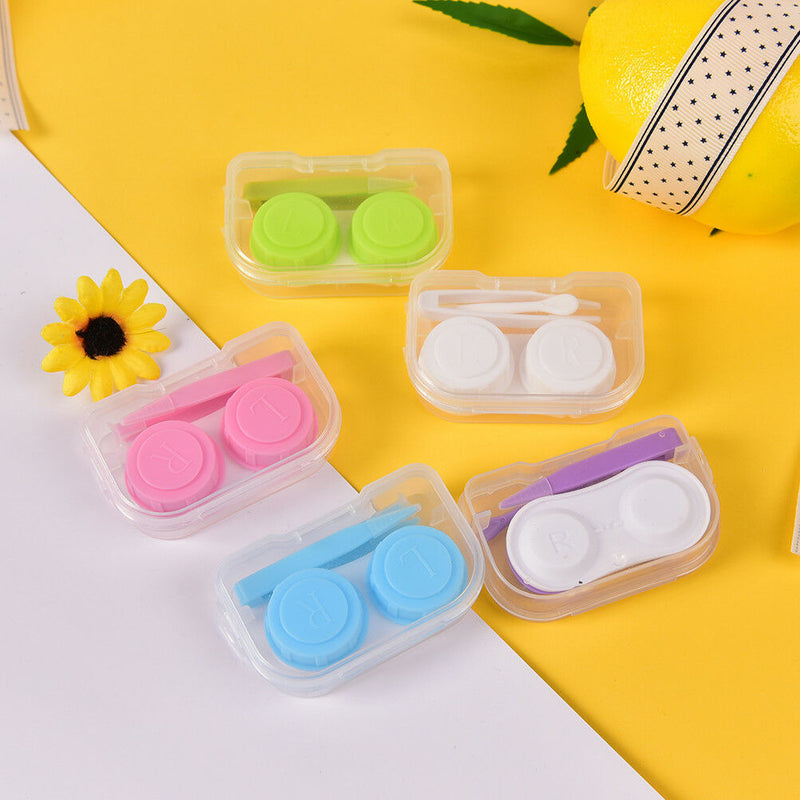 Mini Transparent Clear Portable Contact Lens Case Storage Box Holder Contai Cy
