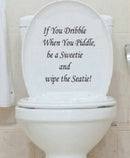 Toilet Seat Art Wall Quote Stickers Bathroom Decoration Decals Vinyl Art Decor
