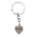 Fashion Lovely Crystal Rhinestone Letter "NANA" Heart Pendant Key Ring Key  L8L9