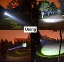 2000lm Flashlight XM-L T6 LED Zoom Military Super Bright Torch 18650