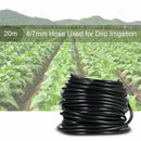 4 / 7mm Sprinkler System Laying Tube Irrigation Pipe Black 20m