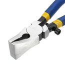 1X(8 Inch 1Pcs Blue Non-Slip Handle Breaking/Cutting Glass Pliers Stained G