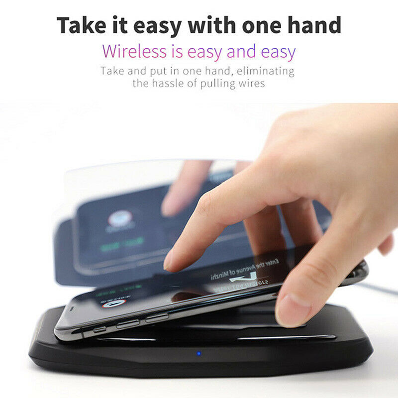 Wireless Charger Car HUD Head Up Display Phone Navigation Holder Qi Charge Dock/