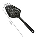 Plastic No-stick Water Ice Shovel Filter Long Strainer Colander (Black) A