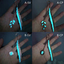 1X Luminous Night Leaf Bookmark Label Read Maker Feather Book StationerySilve Ew