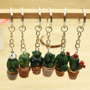 Mini Cactus Key Ring Keychain Keyring Women Bag Charm Pendant Key ChainP3c