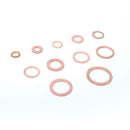280 x 12 Sizes Brass Flat and Lock Washers Assortment Metric Grommet Copper