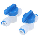 2 Pcs 6.5mm Quick-connect Ball Valve Through Switch 1/4 Inch Joint Connect OZ