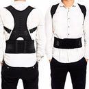 Posture Corrector Magnetic Lumbar Back Shoulder Straight Belt Therapy Black