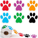 500pcs Colorful Paw Print Stickers Dog cat Paw Labels Stickers reward stic`US