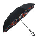 Rose Folding Reverse Umbrella Double Layer Inverted Windproof Rain Car Umbr